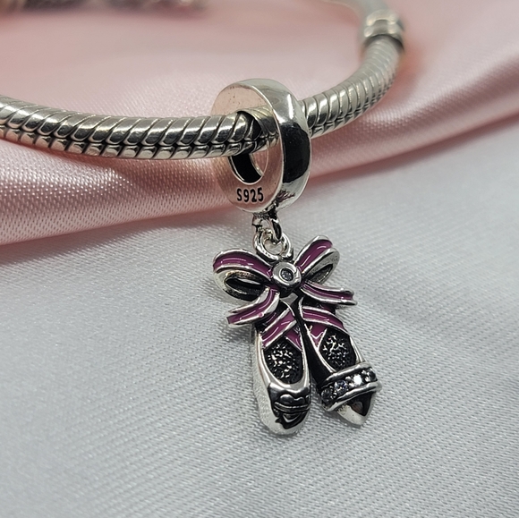 Charm for Bracelet Sterling Silver 925 ballet Shoes 🩰 - Picture 4 of 4
